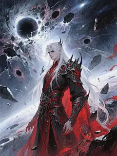 月夜啸声AI试验-白发魔尊