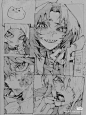 黑暗 透视 俯视 恐惧 疯批 线稿 黑白 漫画