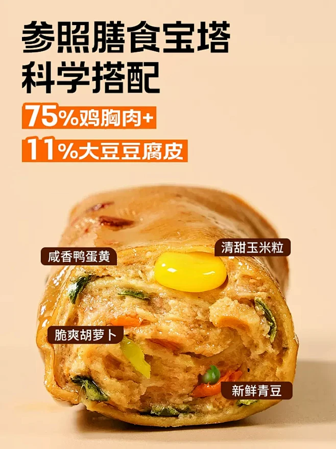 豆皮鸡胸肉卷减低脂代餐主食解馋宵夜零食品...