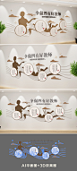 新中式四有教师文化墙