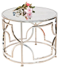 Worlds Away Round Coktail Table with Antique Mirror Top-Available in Two Differe contemporary coffee tables