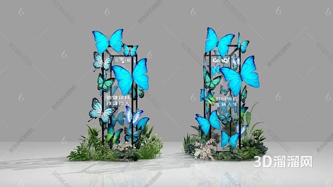 蝴蝶花园美陈3D模型