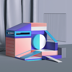 马蹄子的城堡采集到静物合成C4D