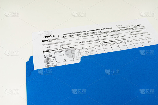Tax Form 1095-C, Tax Form Details with Light Backg