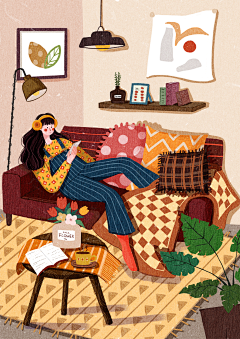 JUAN~JUAN采集到扁平风场景插画