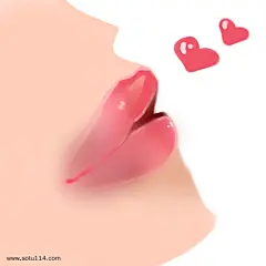 亲吻情人节爱心嘴唇手绘插画图片png免抠元素卡通手绘背景装饰免扣图片设计图案