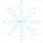 3D立体透明雪花贴纸