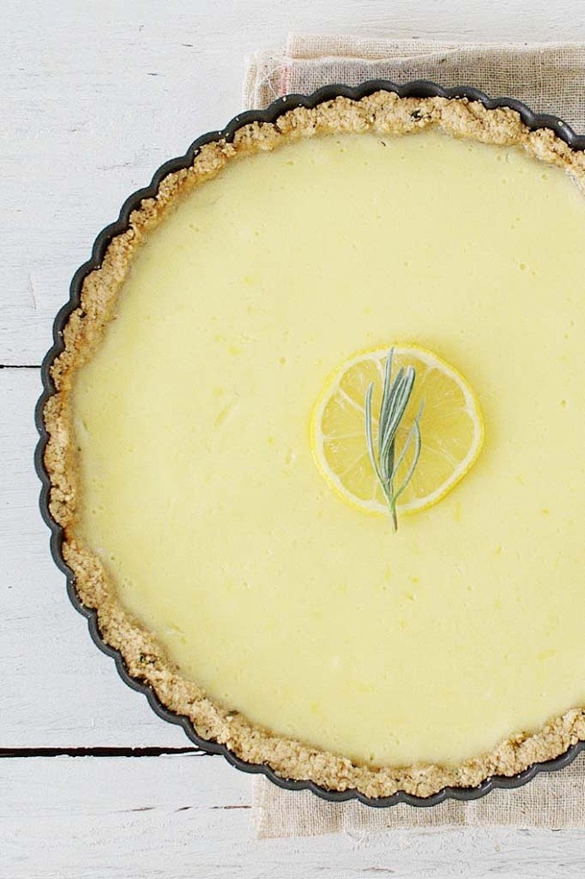 Lemon Tart with Rose...