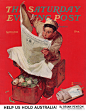 1940年代插画大师Norman Rockwell为《Saturday Evening Post》杂志创作的封面。Norman Rockwell与《Saturday Evening Post》杂志合作长达47年，为其创作了大量的插画作品。三幅曾经作为《Saturday Evening Post》封面、描绘美国小镇的Norman Rockwell画作在苏富比上拍，共拍出将近5780万美元的价格，约为拍前最高估价的两倍。