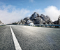 汽车赛道,白色实线,路标,交通,夏天_604fae6b1_黄山_创意图片_Getty Images China