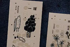 ino lai 一球 : 插畫家 一球 Ino Lai 的名片正式發表了，這次採用了疊燙的技法，，添加上我一直很想嘗試的珍珠箔，而珍珠箔又做了虛實的處理，透過珍珠箔、金箔與插畫相互交疊，一時讓人分不清前後次序，反而產生立體感，最後形成大家所看見的樣子。graphic by Sion Hsuillustration by Ino Laiphoto by BenChen Photography Ben Chenprint by 小印和廣 整合印刷