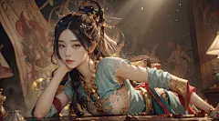 竖版https://huaban.com/pins/5657622971敦煌美女 唯美 彼岸图网原创 4K壁纸_彼岸图网