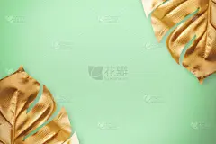 黄金,叶子,复叶,贺卡,周年纪念卡,彩色背景,情人节卡,棕榈叶,背景,生日卡