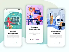 %name 时尚高端简约扁平化风格的Instagram社交媒体欢迎页着陆页APP应用程序banner海报插画设计模板