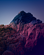 alien cliffs color colour cornwall geology glow infrared Landscape rock