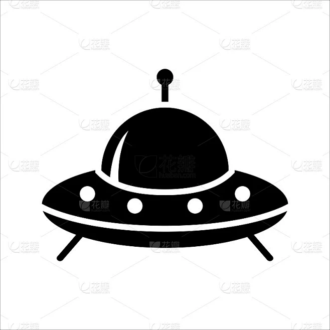UFO空间图标矢量设计模板素材-花瓣网