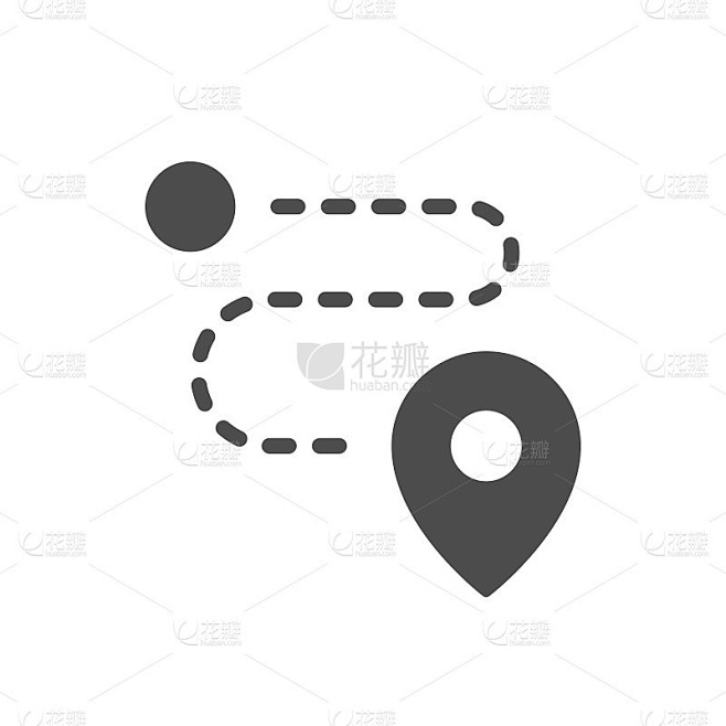 路径或路线方案符号图标