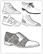 2017-2018季度最新男装鞋子款式矢量图手稿时尚流行趋势设计素材-淘宝网