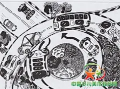 立交桥/线描_中国少儿美术教育网