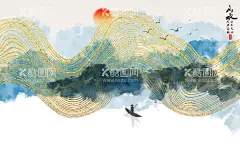 中式地产    - 源文件下载【酷图网】中式地产,中式海报,中式报广,新亚洲,鎏金,复古,金线,烫金,国风,山水壁画,孔雀,仙鹤,国潮,中国风,
