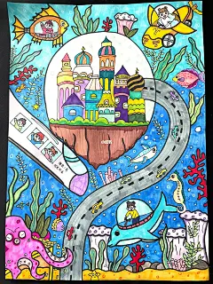 海底之城科技幻想画