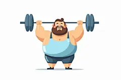 趣味减肥减脂广告插画