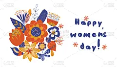 贺卡,白昼,矢量,全球通讯,绘画插图,花束,数字8,多色的,花,行军