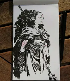 挪威插画家    Even Amundsen    纸张上的奇幻手绘插画稿