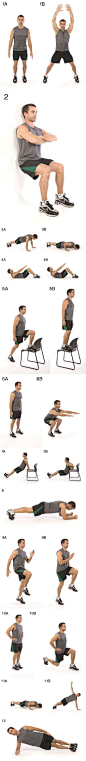 7分钟锻炼法：科学家设计了一种七分钟锻炼法，只要一面墙、一把椅子以及七分钟，就能达到长时间锻炼一样的效果。这种锻炼法包含12个动作，每个动作的时间是30秒，不同动作之间间隔10秒。“@mywiz 