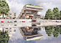 NL Architects Shortlisted to Design ArtA Cultural Center in Arnhem,Rhine View. Image Courtesy of NL Architects