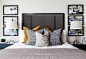 Interesting change for hanging art in a bedroom | Accouter Group via houzz