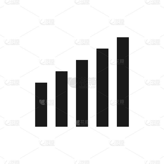 信号栏图标矢量。良好的信号，wifi信号强度，股票矢量，eps10。