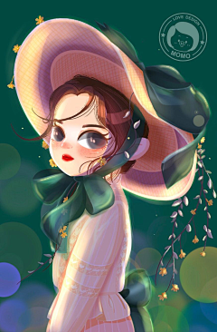 夜风向晚采集到人像插画