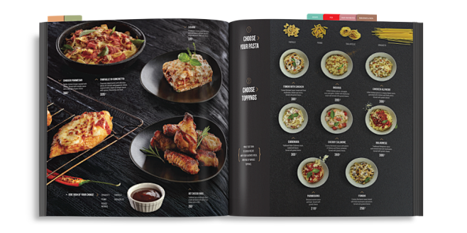 Food menu design for...