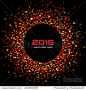 Red Bright New Year 2015 Background, vector illustration 正版图片在线交易平台 - 海洛创意（HelloRF） - 站酷旗下品牌 - Shutterstock中国独家合作伙伴