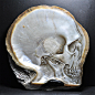 Pearl Shell Skull Carvings by Gregory Halili