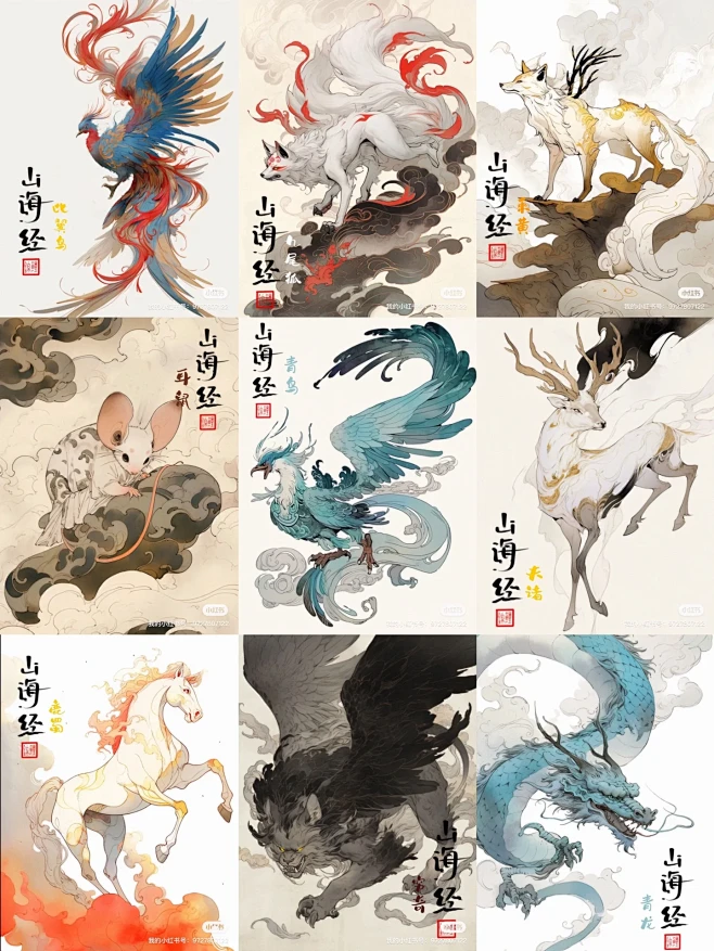 国风插画｜山海经异兽录