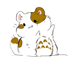 仓鼠手绘插画卡通矢量线条稿