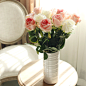 [映]系列 陶瓷花瓶 白色黑色花器 简洁现代家居客厅装饰花瓶 摆件