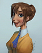 David Ardinaryas Lojaya 在 Instagram 上发布：“Jane Porter  I kinda changed her hairstyle a bit but still maintaining the original silhouette . . . #Disney #Characterdesign #visdev…”