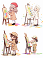 midjourney3033_A_cute_little_girl_with_a_hat_paintbrush_in_hand_5ecefa84-12c6-4649-9610-0ecc38c9dac1
