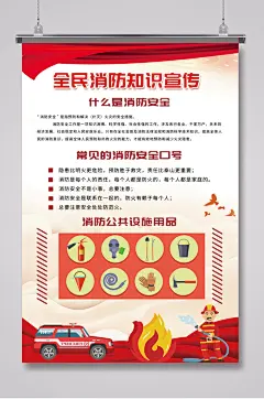 原创消防安全海报设计