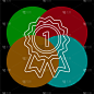winner icon - gold prize - vector prize