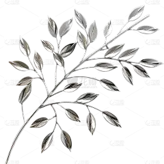 植物通用立体金属树枝元素素材