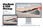 Macbook Pro和Pro Display XDR UI样机展示模型mockups插图