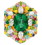 Cher Dior Fascinante Emerald ring ~ Victoire de Castellane's new colourful collection of Dior haute joaillerie is the stuff of fantasy.: 