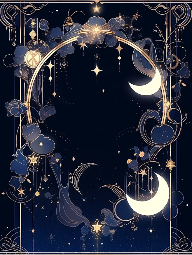 商用素材｜星月卡片框