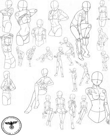 动漫人物透视动作画法转第10步