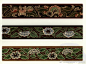 精美的中国传统纹样，唐代到宋代的敦煌莫高窟壁画上服饰的边饰图案和壁画的边缘。（via:设计写真馆） ​​​​