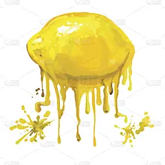 水果柠檬矢量插图手绘绘制